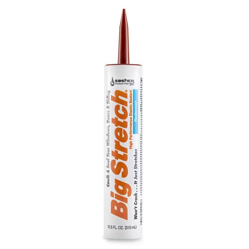 Big Stretch Sashco Redwood Acrylic Rubber Caulk 10.5 oz Pack 12 Weatherproof Sealant