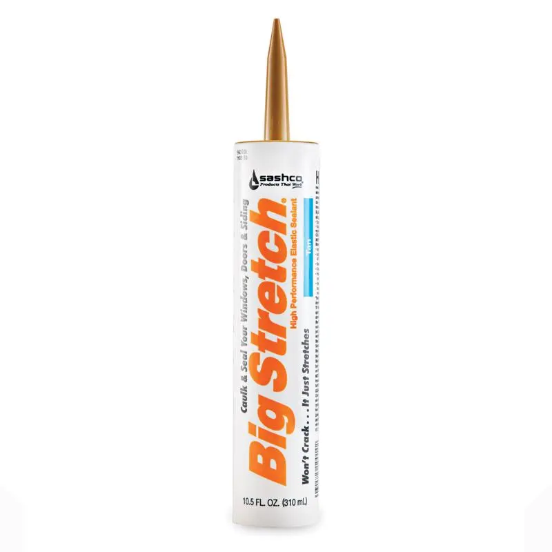 Big Stretch Tan Acrylic Caulk 10.5 oz Pack 12 High Performance Sealant
