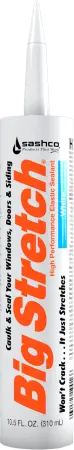 Sashco 100 Percent Acrylic Latex Big Stretch High Performance Caulk Almond 10.5 oz