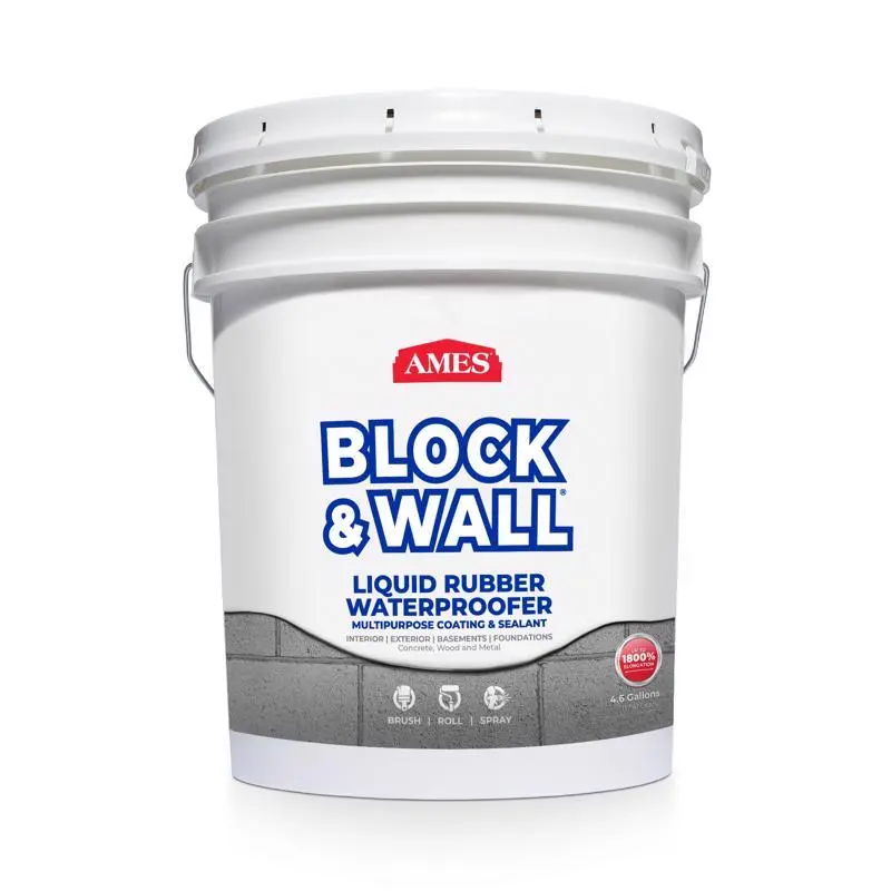 Ames Liquid Rubber Matte Bright White Rubberized Acrylic Wall Paint 5 Gallon 20 g/L