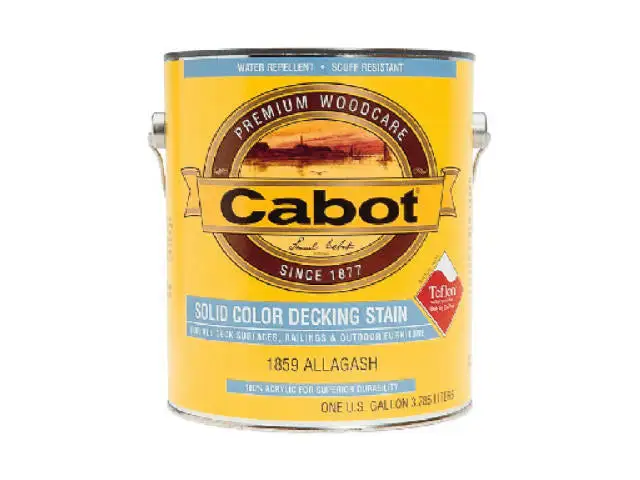 Cabot 1801-07 Solid Color Acrylic Decking Stain White Base 1 Gallon