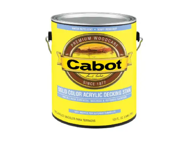 Cabot 1806-05 Solid Color 100% Acrylic Decking Stain 1 Qt Neutral Base