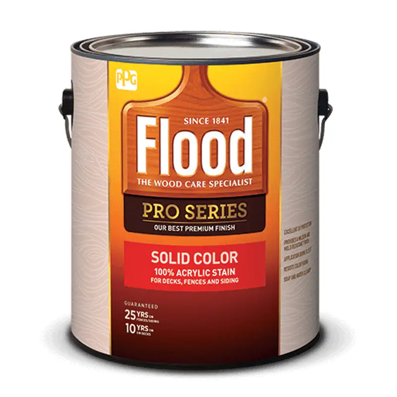 Flood Pro Series Solid Satin Cedar Acrylic Wood Stain 1 Gallon Pack 4