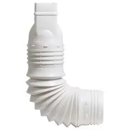 Flex--Spout Down Spout Adaptor White 2 x 3- Adjustable Gutter Diverter Amerimax