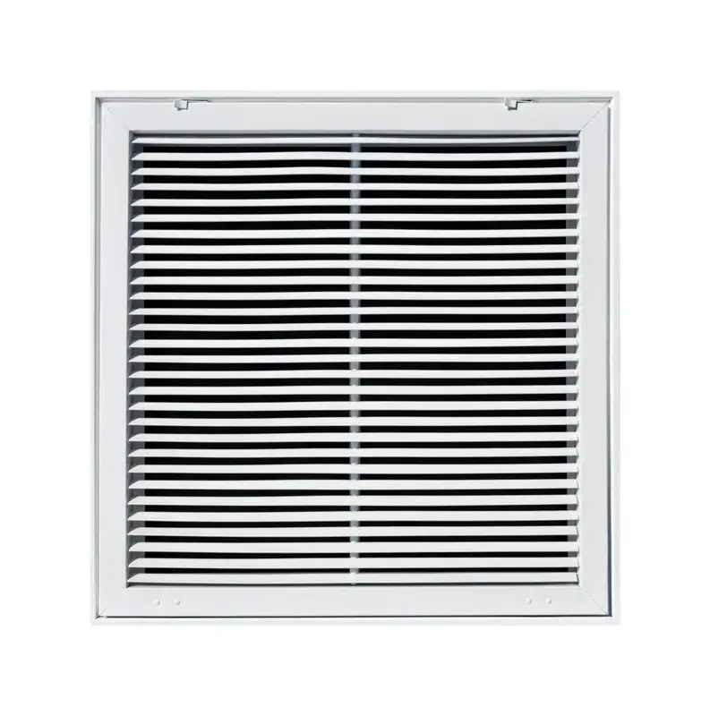Tru Aire 24x24 Inch 1-Way White Steel Return Air Filter Grille Powder Coat