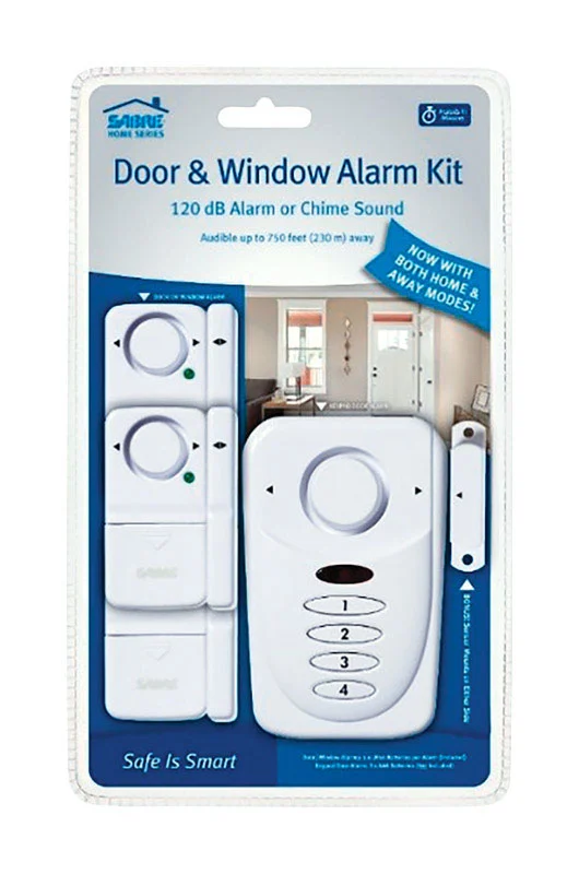 Sabre White Plastic Door and Window Alarm Kit Home Security