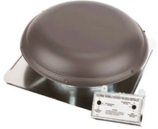 Air Vent 53849 All Season Power Attic Ventilator Weatherwood