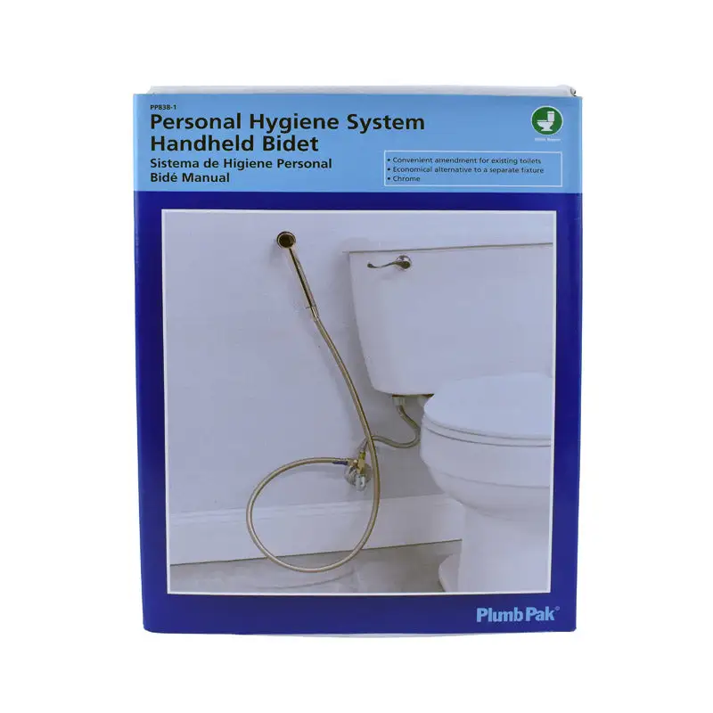 Plumb Pak Silver Bidet Modern Bathroom Upgrade Easy Installation