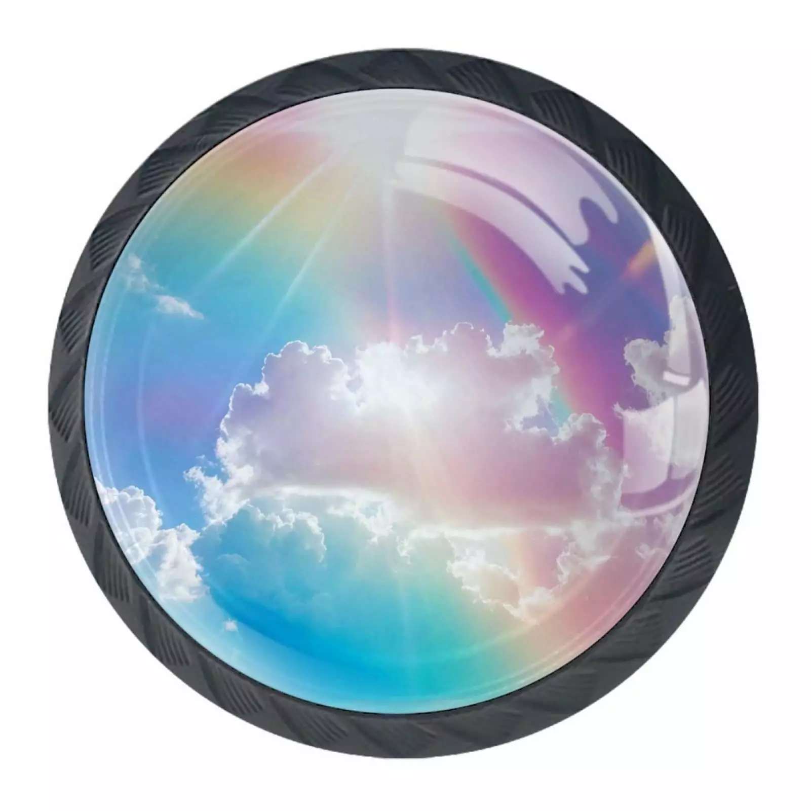 4 Pack Colorful Sun Sky Cabinet Knobs Door Knobs Drawer Pulls Dresser Knobs TFCOCFT