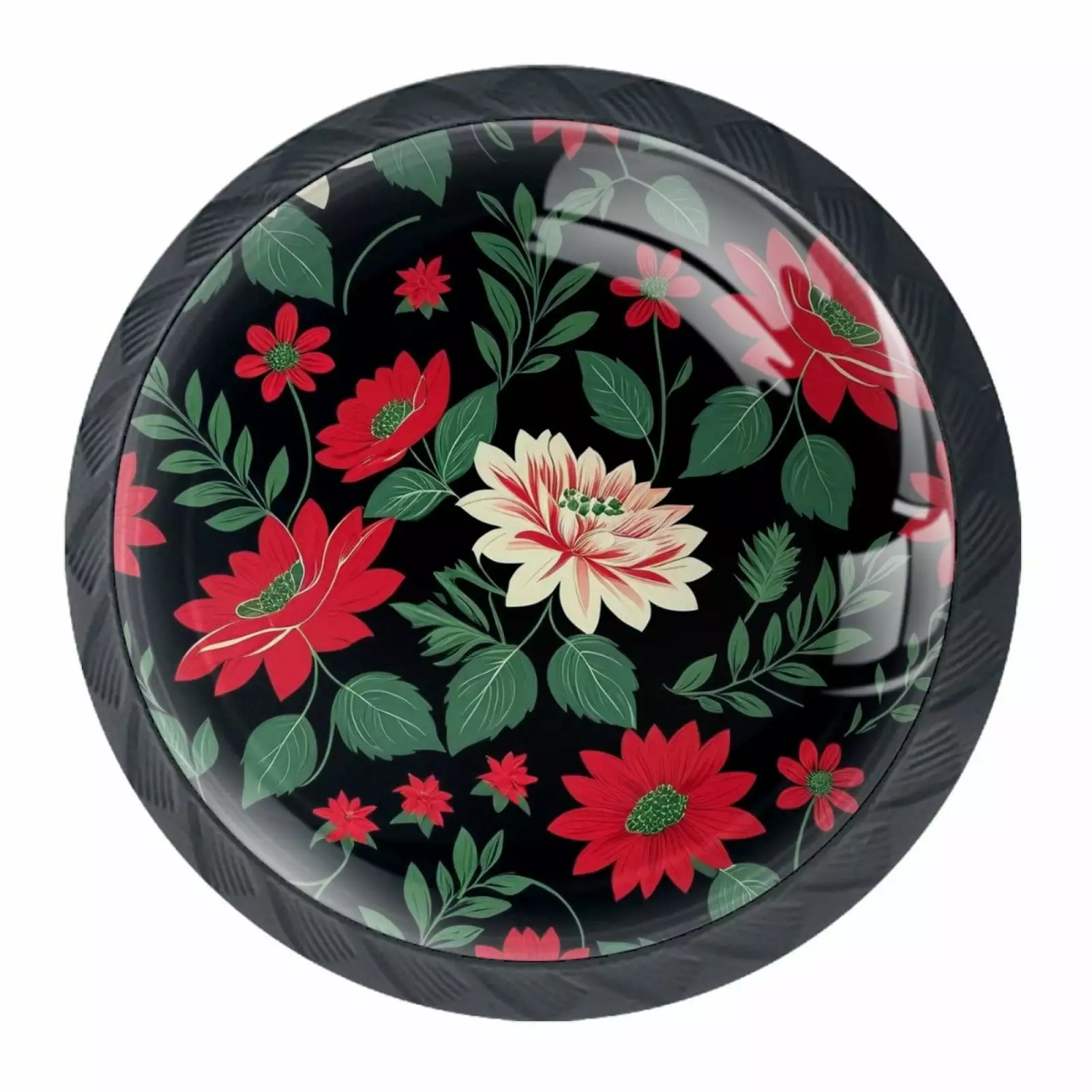 4 Pack Lotus Flowers Cabinet Knobs Door Knob Drawer Pulls Dresser Knobs TFCOCFT