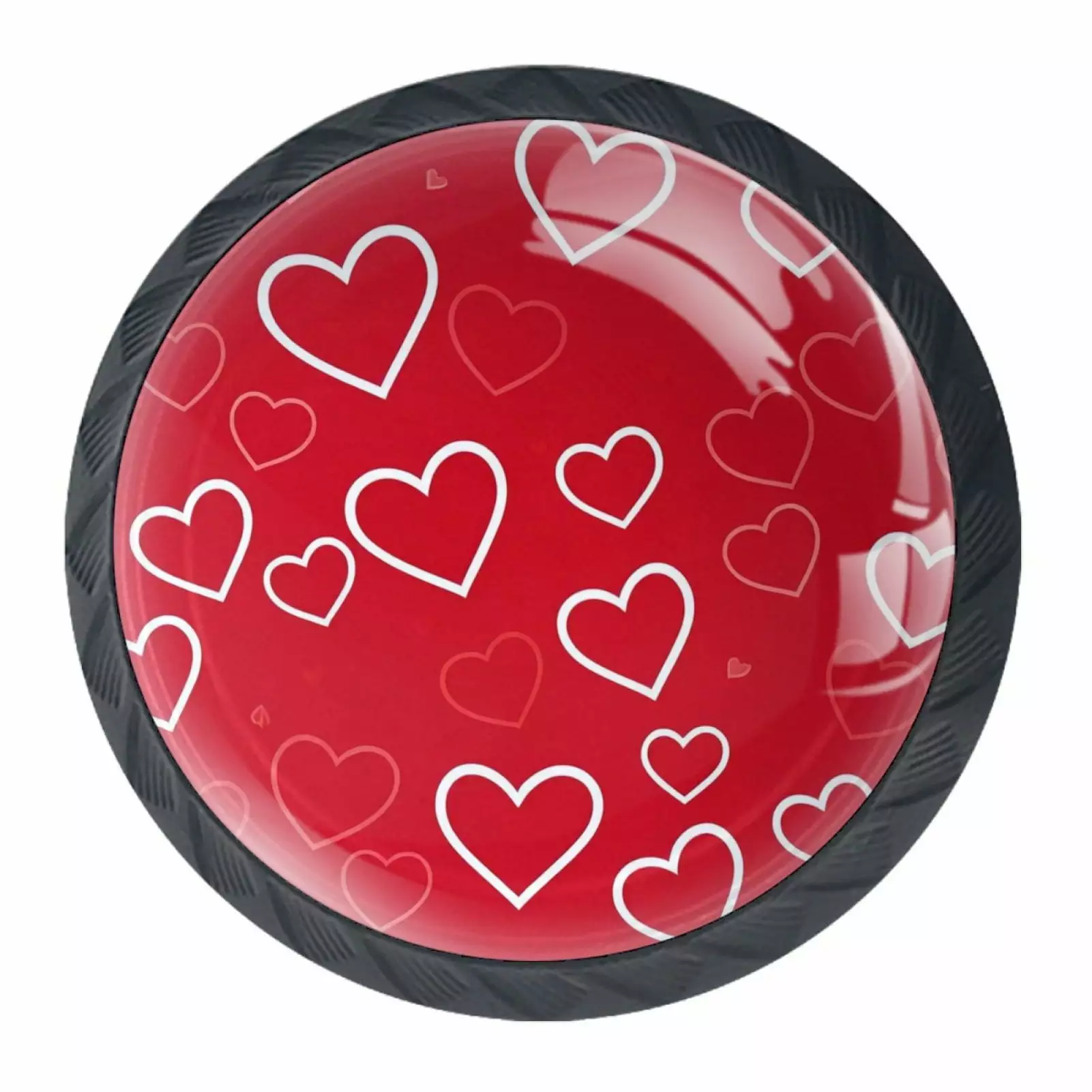 4 Pack Red Heart Cabinet Knobs Interior Door Knobs Drawer Pulls Dresser Knobs TFCOCFT