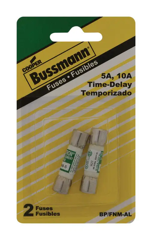 Bussmann 5 10 Amps Time Delay Cartridge Fuse 2 Pack Circuit Protection