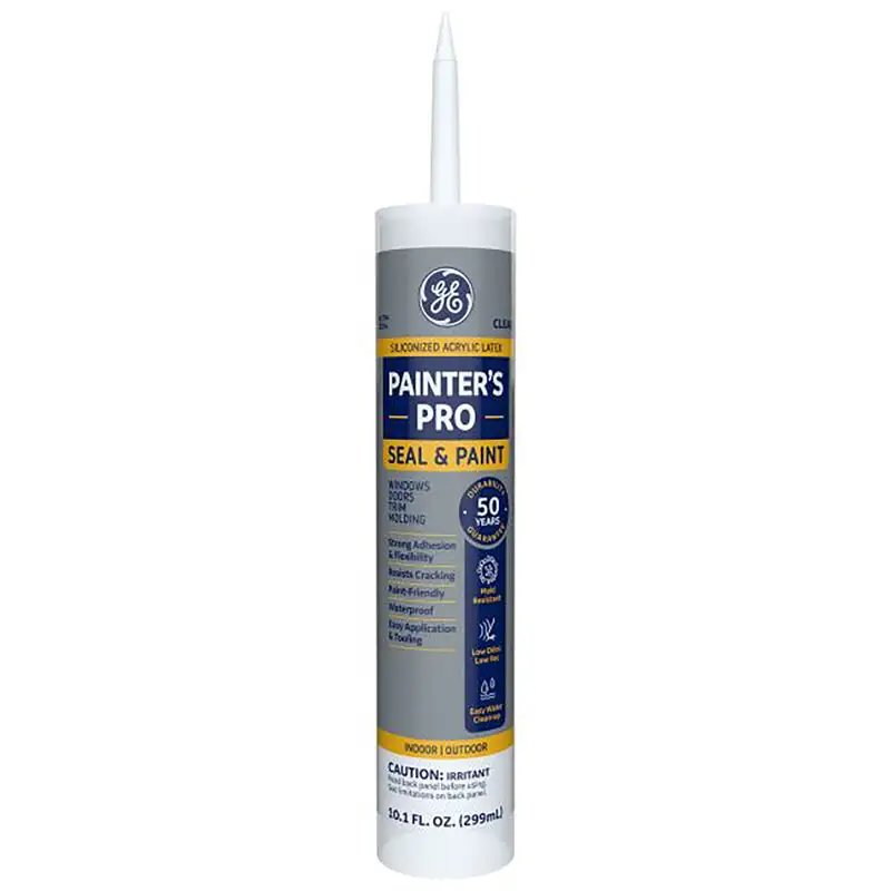 GE Painter's Pro Clear Siliconized Acrylic Latex Painter's Caulk 10.1 oz. (Pack 12)
