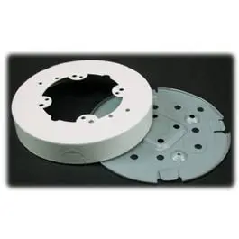 Ivory Metal Round Ceiling/Fan Fixture Box - Secure Mounting Wiremold