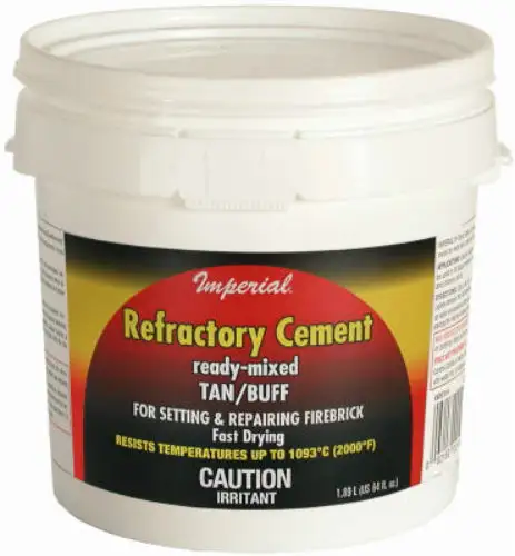 Imperial KK0307 Ready-Mixed Refractory Cement 64 Oz Tan Buff High Heat Applications