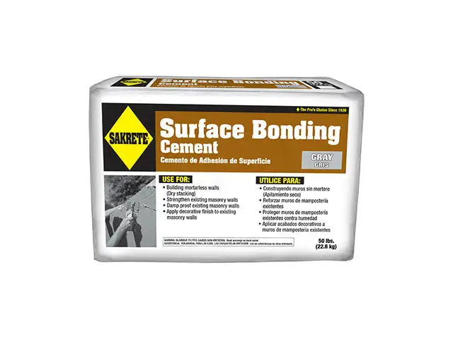 Sakrete 65300845 Surface Bonding Cement 50 Lbs Gray Masonry Projects