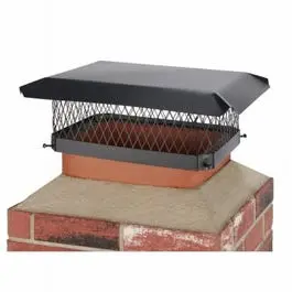 Chimney Cap - Black Steel 13 x 18-Inch Weather Protection Shelter