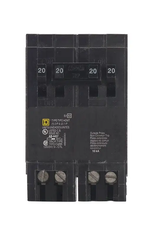 Square D HomeLine 20 Amp Tandem 2-Pole Circuit Breaker Electrical Panels