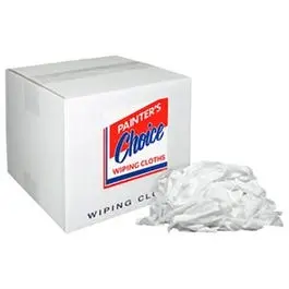 #10 Box Bleached White Rags 100% Cotton Cleaning Cloths Home and Workshop Various