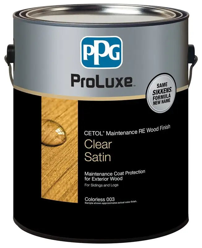 PPG ProLuxe Maintenance RE Clear Satin Wood Finish Colorless Gallon