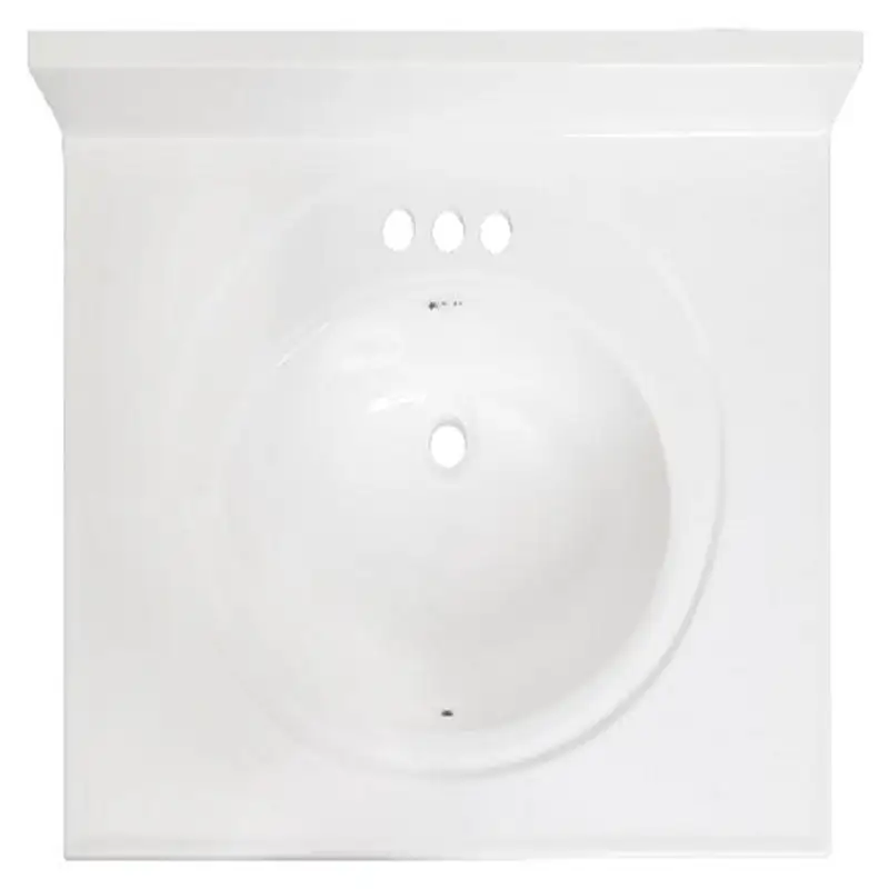 Arstar Standard Cultured Marble Bathroom Sink 31 . W White Finish