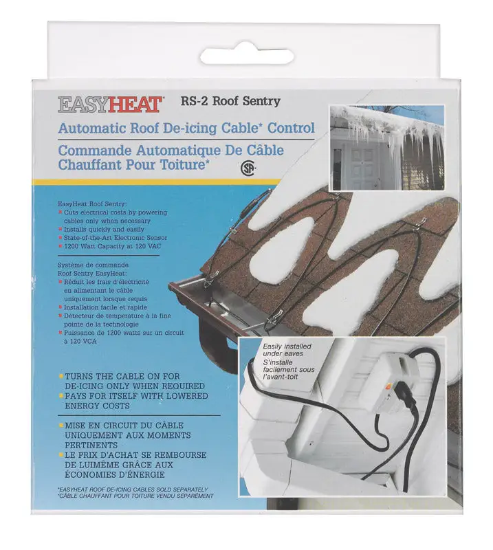 Easy Heat 120V 1200W Self Regulating De-Icing Cable Roof & Gutter