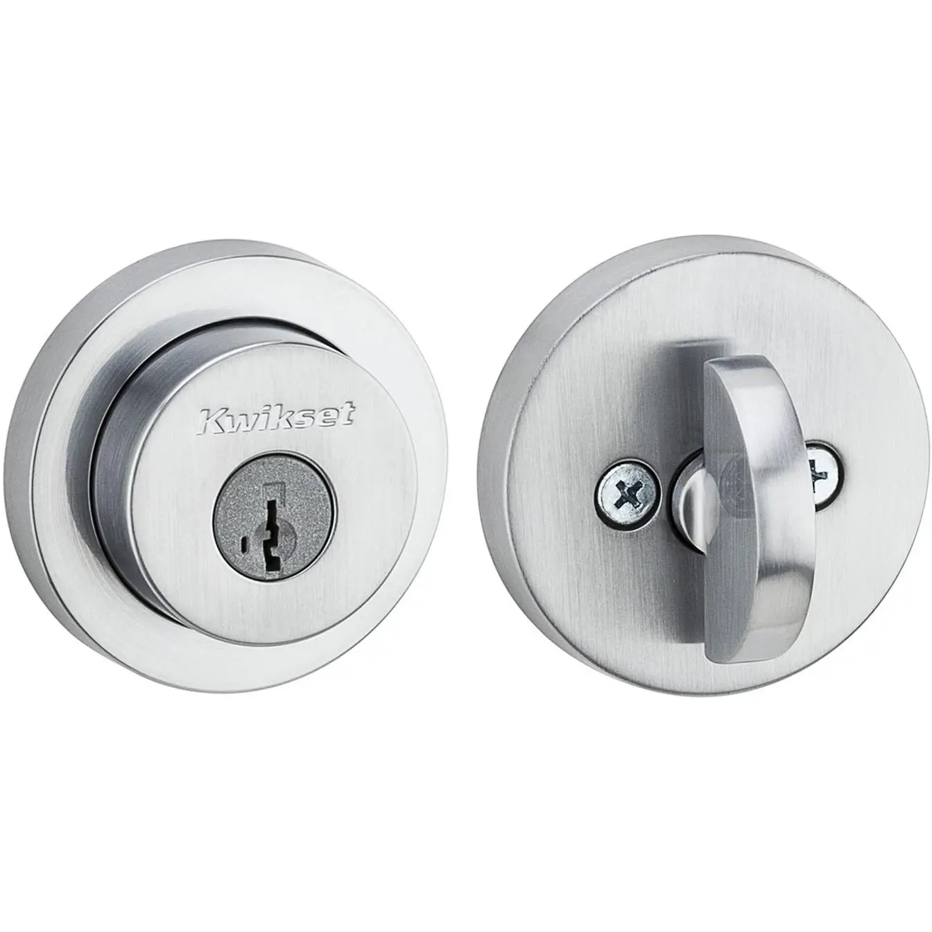 158 RDT 26D SMT 6AL STRKP K3 Milan 1-Cyl Deadbolt - Satin Chrome - Single Cylinder Door Lock