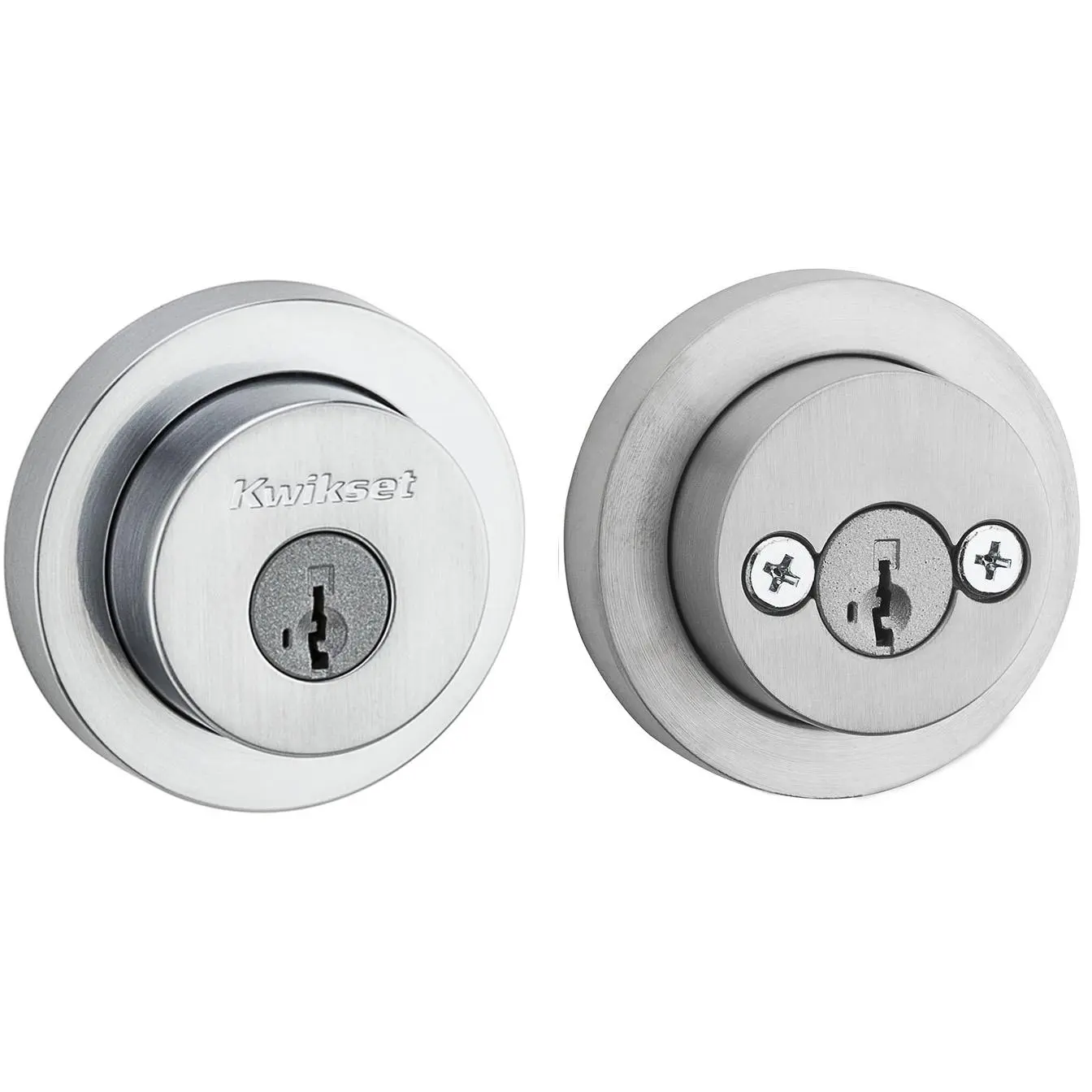 159 RDT 26D SMT 6AL STRKP K3 Milan 2-Cyl Deadbolt - Satin Chrome - High Security Door Lock
