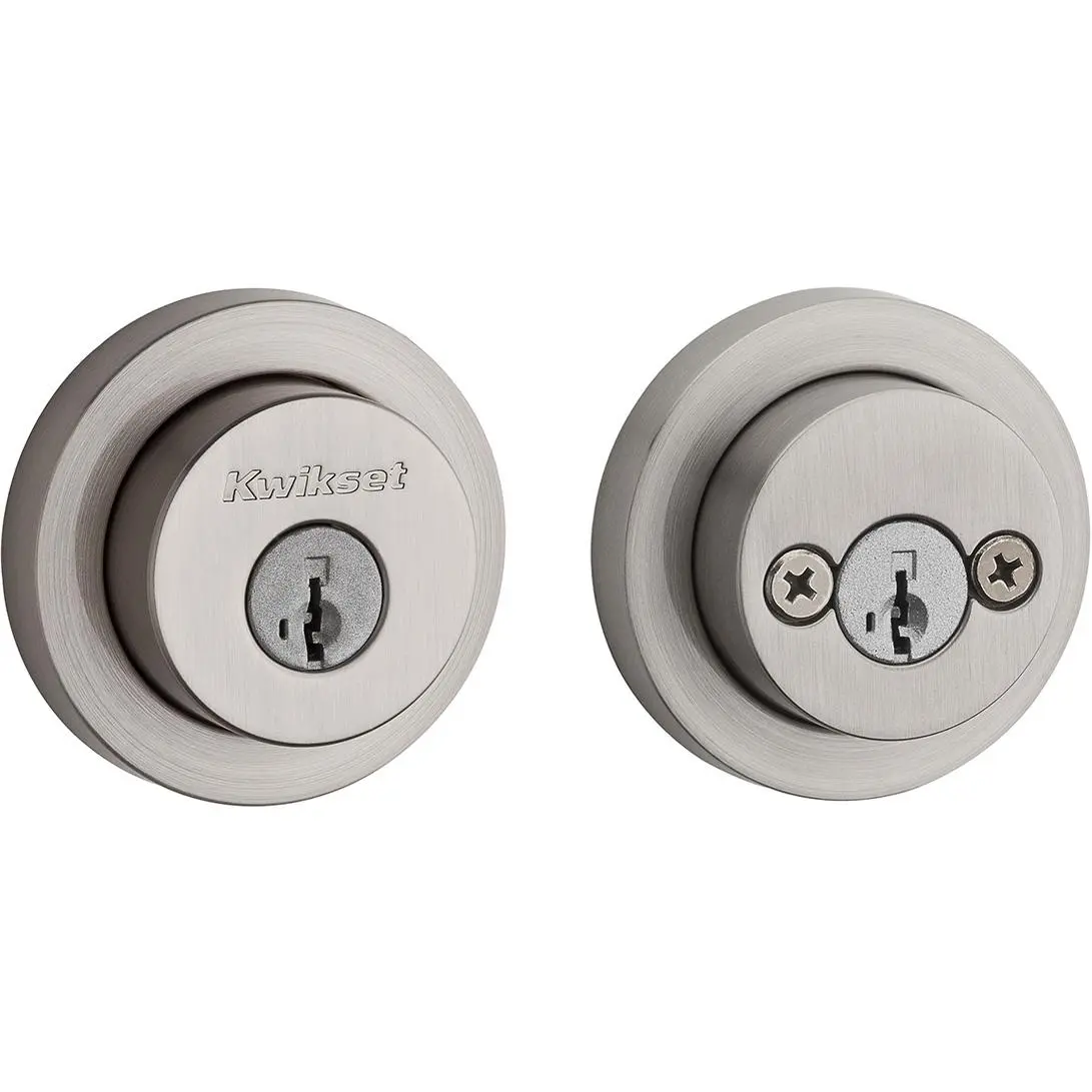 159 RDT 15 SMT 6AL STRKP K3 Milan 2-Cyl Deadbolt - Satin Nickel - Double Cylinder Security Lock