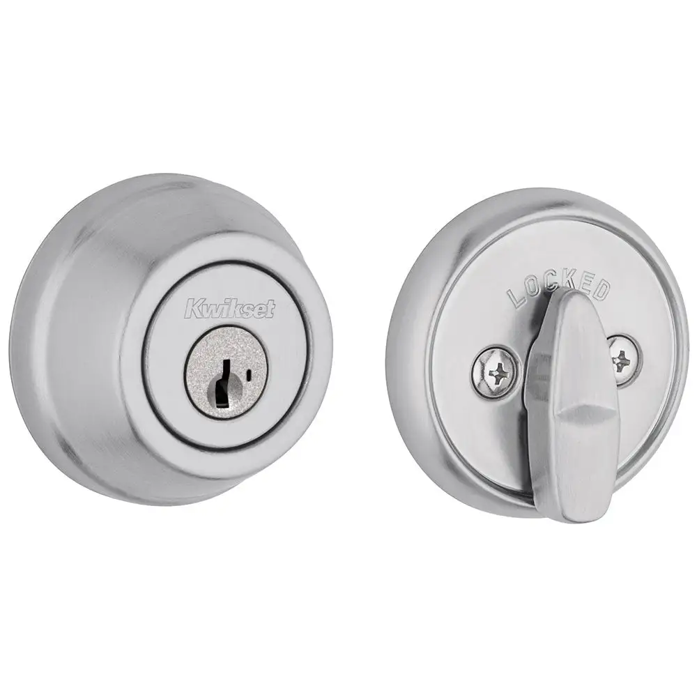 780 26D SMC RCAL RCS K3 1-Cyl Deadbolt SC1 Keyway Satin Chrome