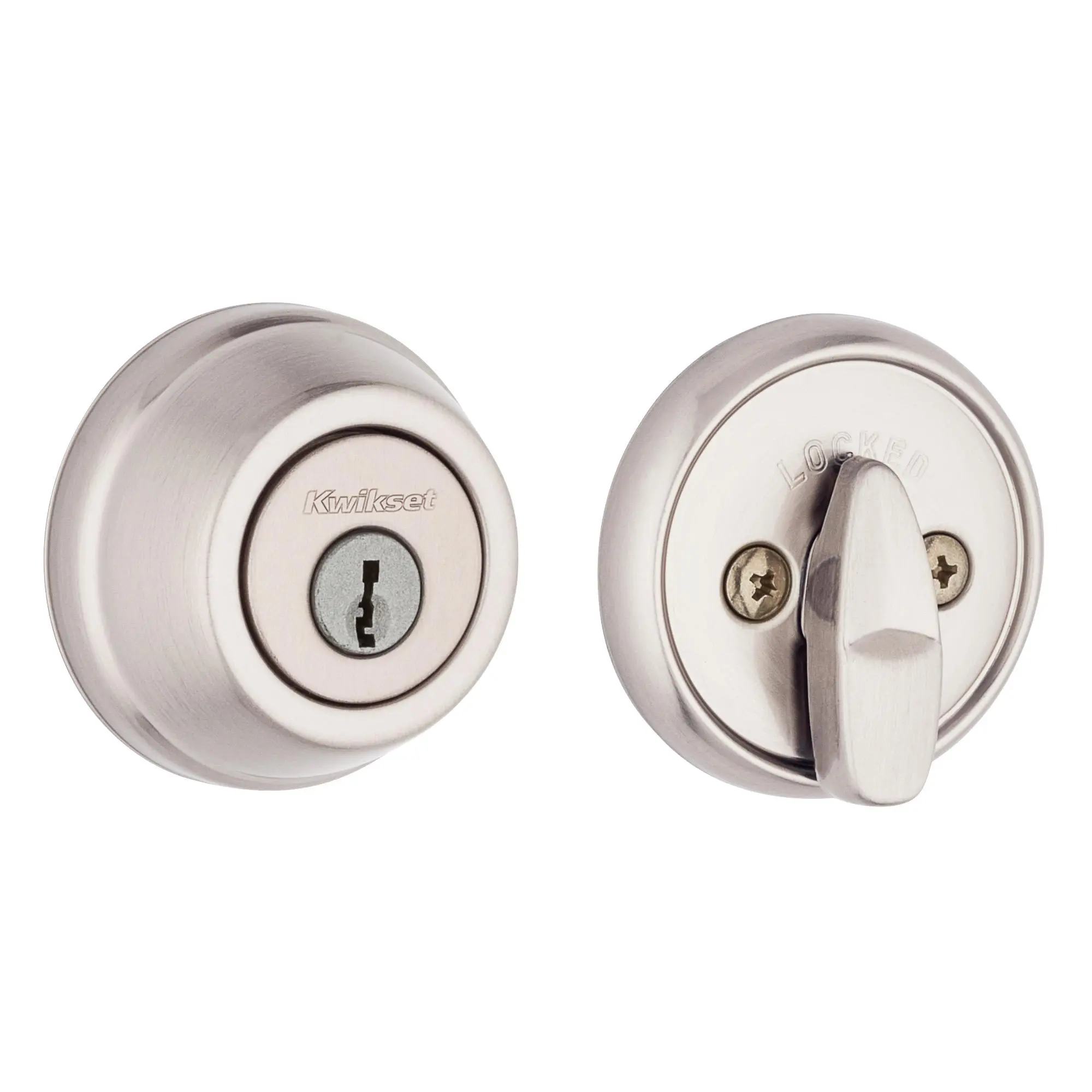 780 15 6AL STRKP K3 1-Cyl Deadbolt - Satin Nickel - Secure Door Locking Mechanism