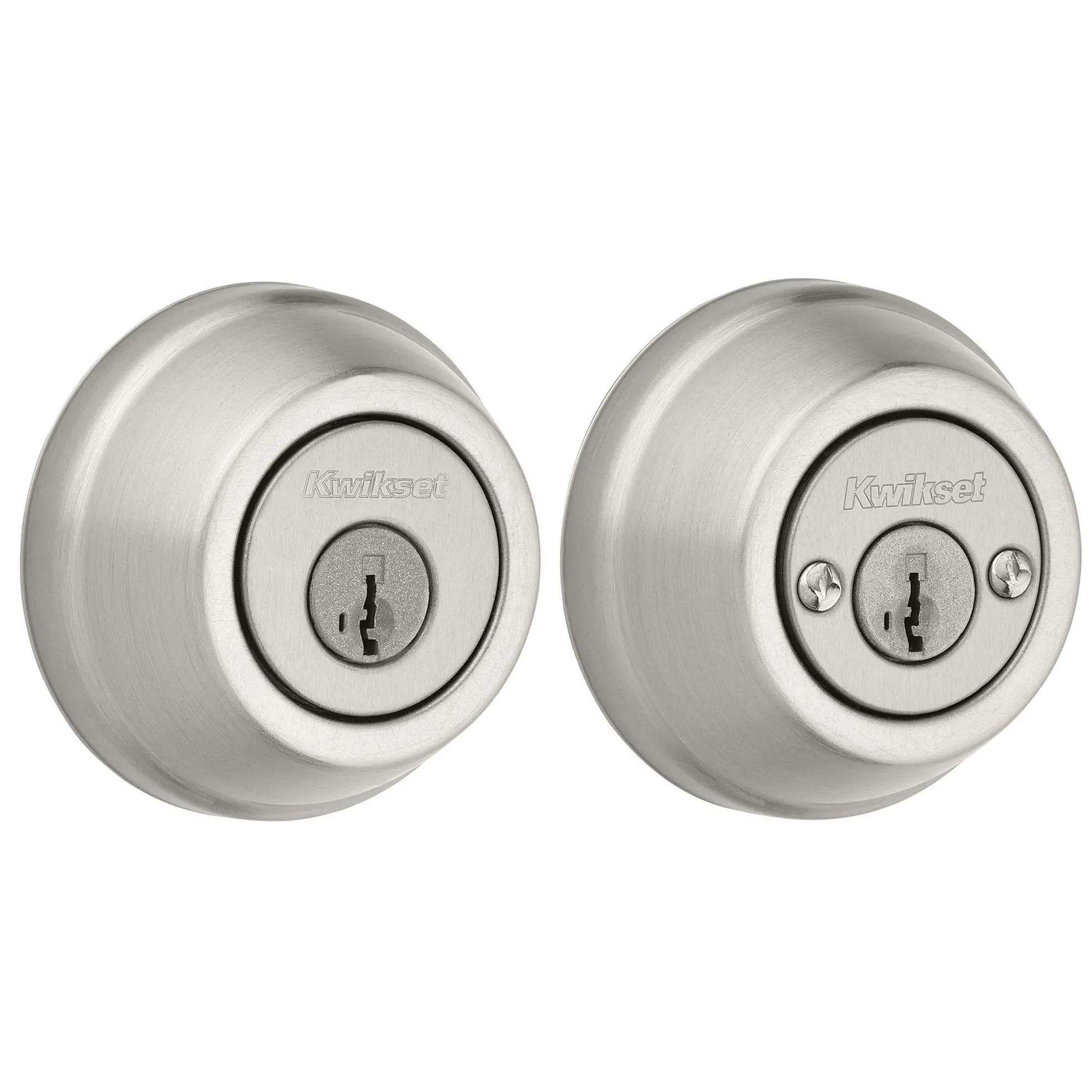 785 15 SMT 6AL STRKP K3 2-Cylinder Deadbolt Satin Nickel Finish