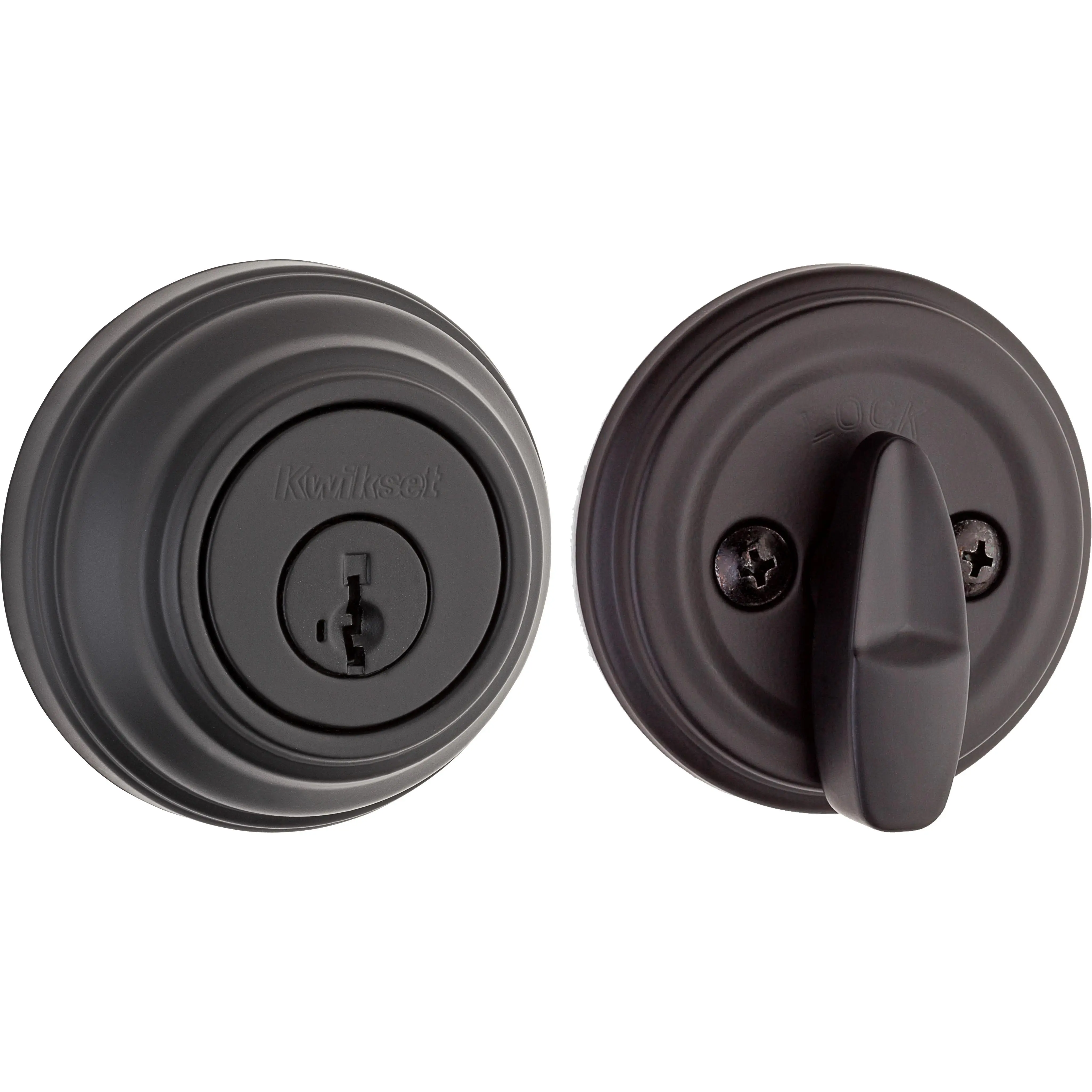 980 514 SMT 6AL STRKP K3 1-Cylinder Deadbolt Matte Black Finish