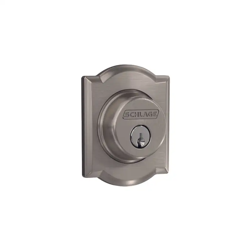 Schlage Camelot Satin Nickel Single Cylinder Deadbolt
