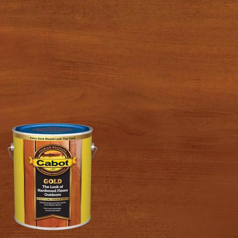 Cabot Satin 19471 Sunlit Walnut Deck Varnish 1 Gallon Pack 4