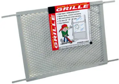 Slide-Co PL-15515 Plastic Molded Swinging Screen Storm Door Grill Gray