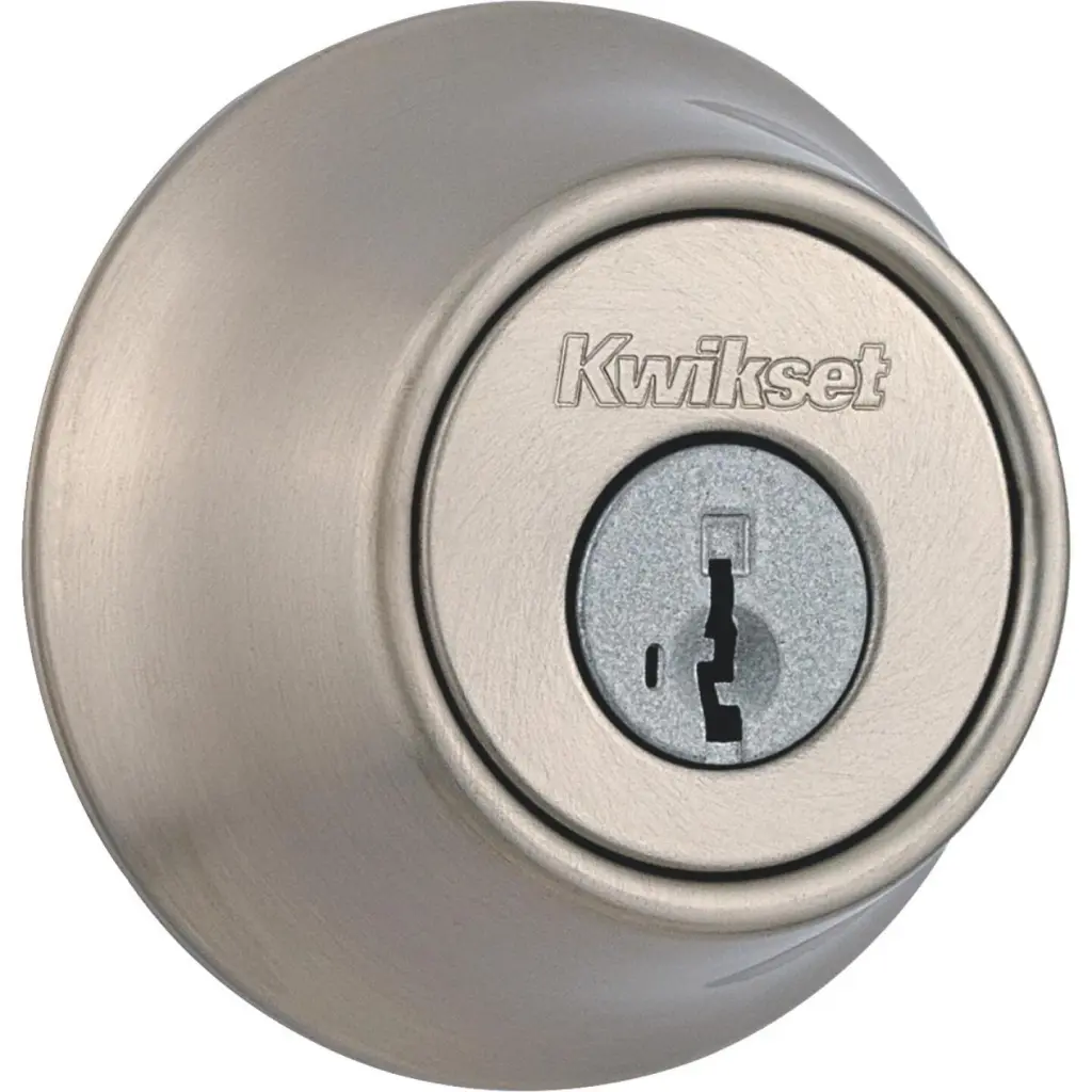 Kwikset Satin Nickel Single Cylinder Deadbolt SmartKey Security
