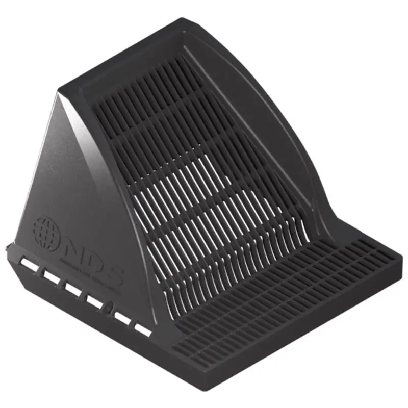 NDS Downspout Defender 12 Inch Black Polyethylene Square Drain Grate Pack 4
