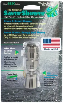 DLX SHOWERSAVER SHOWER HD W/PUSH BUTTON Shower Drain Cover Whedon