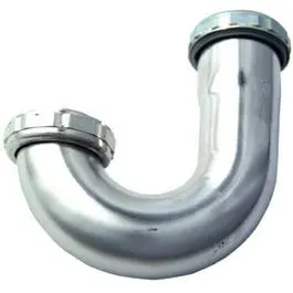 Kitchen Drain J Bend Chrome-Plated Brass Sink Drain Pipe Master Plumber
