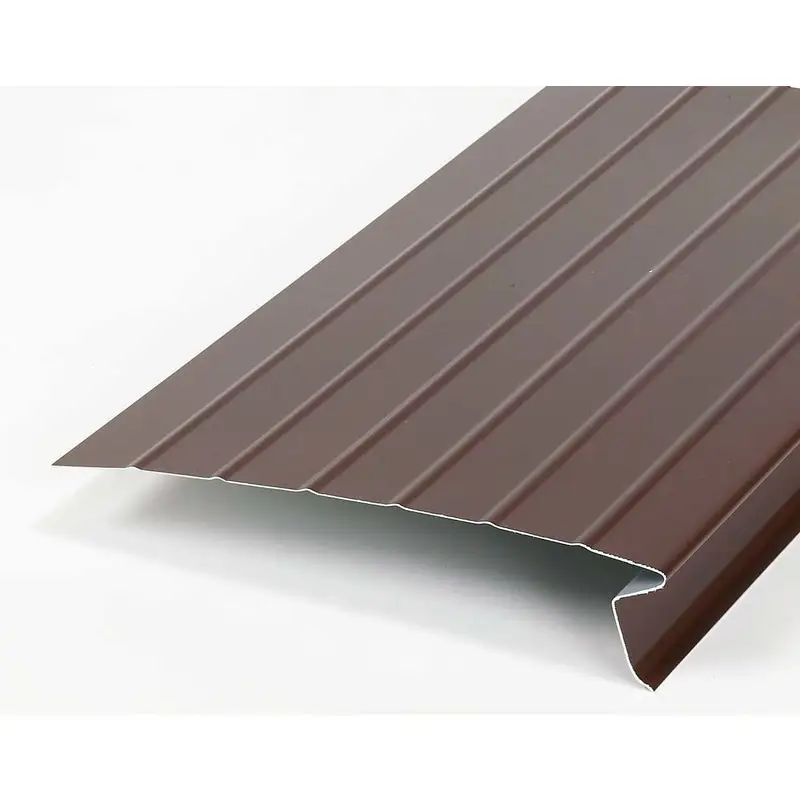Amerimax 6 Inch Wide 10 Feet Long Aluminum Drip Edge Flashing Royal Brown Pack 25