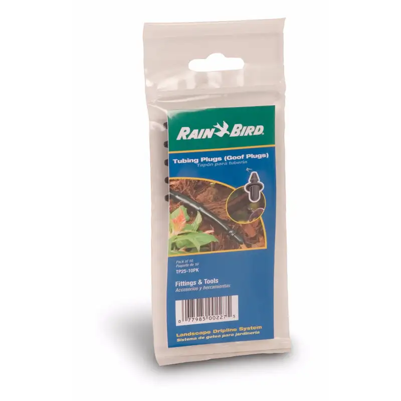Rain Bird 1/4 . Drip Irrigation Hole Plug 10 pk Efficient Watering System Maintenance
