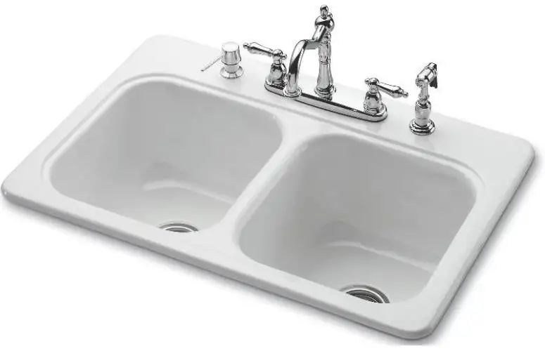 Bootz 031-2901-00 Kitchen Sink 33 x 22 x 9-1/2 Inch White