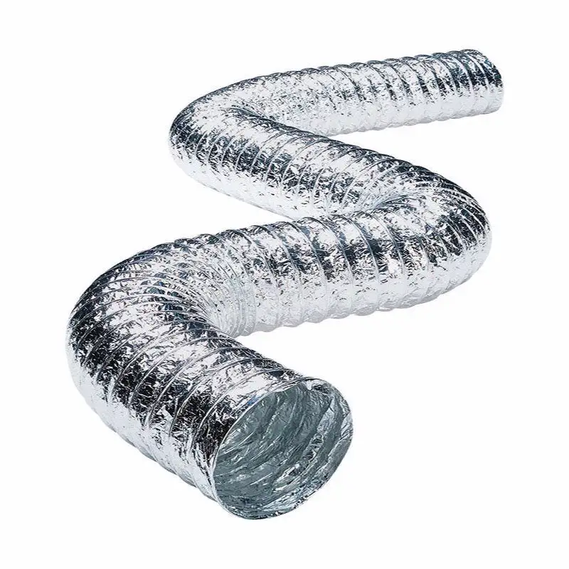 Deflect-O 4 . W X 96 . L Metallic Silver Aluminum Dryer Vent Pack 6