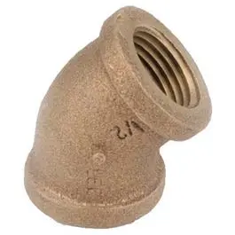 45-Degree Cast Elbow Pipe Fitting Lead-Free Rough Brass 1/8-Inch Anderson