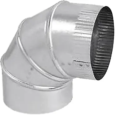 6 30GA GALV ADJELBOW Adjustable Galvanized Elbow Ductwork Gray Metal
