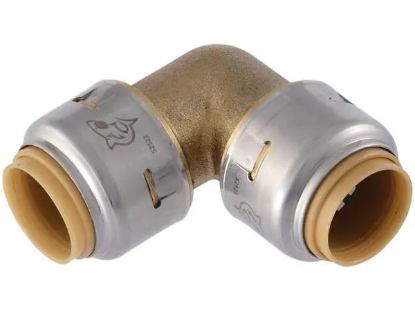 SharkBite Max Brass Push 90-Degree Elbow 1/2 . x 1/2 . Plumbing Fitting