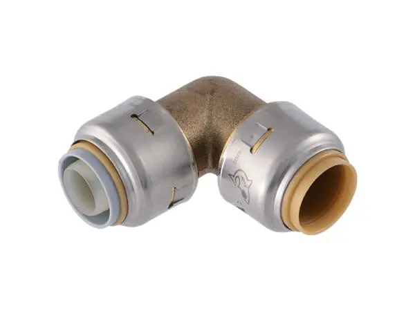 Sharkbite Max Brass Push Polybutylene 90-Degree Elbow 1/2 Inch