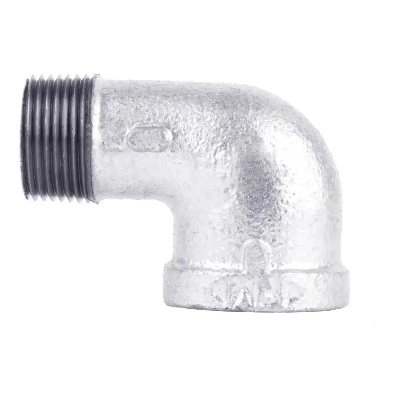 STZ Industries 4 Inch FIP x 4 Inch D MIP Galvanized Malleable Iron 90 Degree Street Elbow