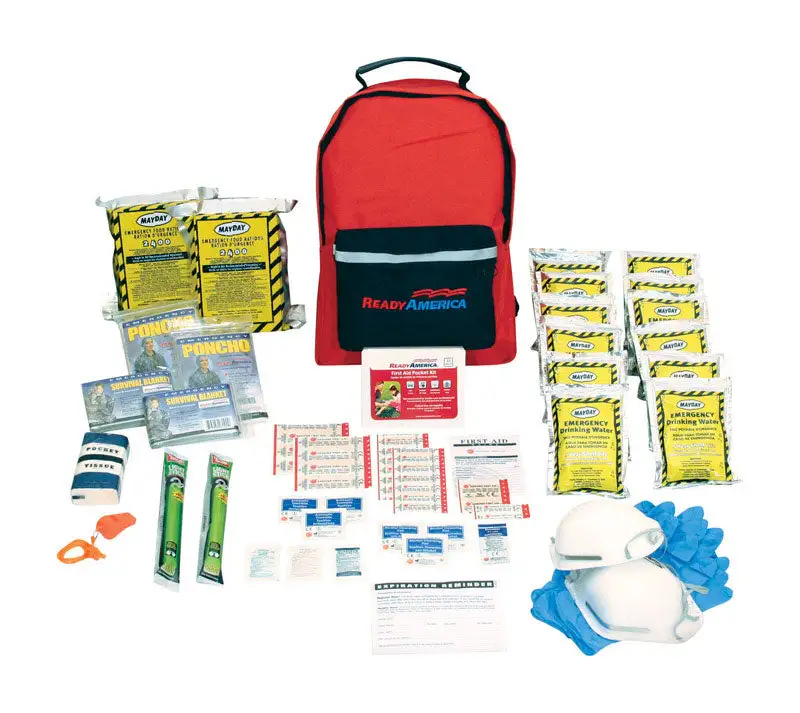 Ready America 33-Piece Emergency Kit 12.5 x 9 x 5 Multicolored Disaster Preparedness